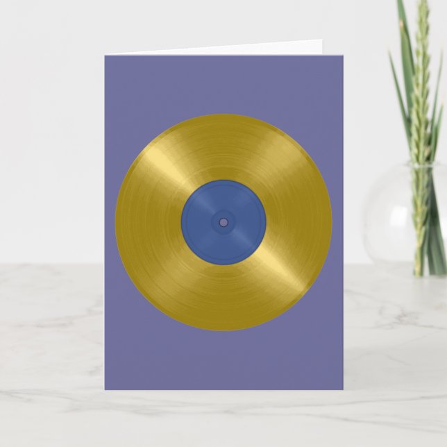 Carte Disque vinyle album or en or (Devant)