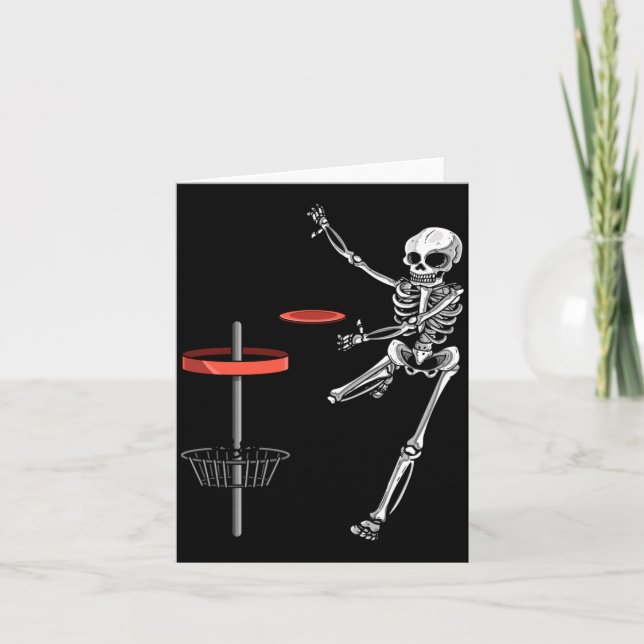 Carte Disque volant de golf squelette Halloween Frisbee  (Devant)