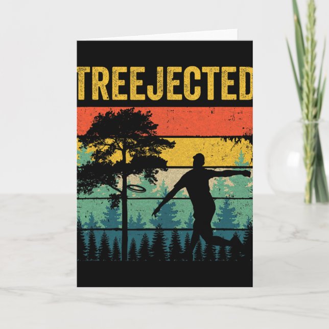 Carte Disques de Disc Golf Drôles Rejetés par les Arbres (Devant)
