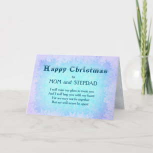Carte Distance Joyeux Noël maman et Stepdad