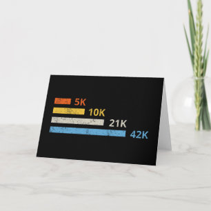 Carte Distances de course II - 5K 10K 21K 42K Marathoner