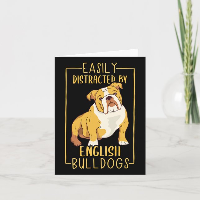 Carte Distrait par les bouledogues anglais – Joli bouled (Devant)