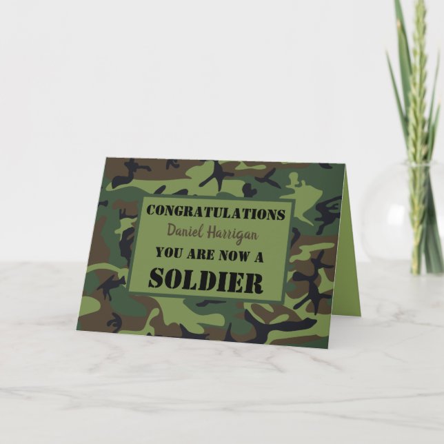 Carte Distribution personnalisée de l'armée (Devant)