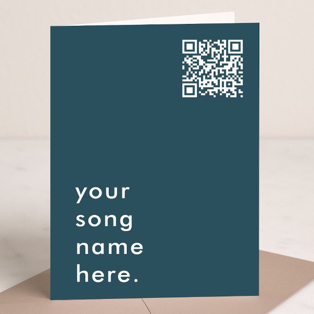 Carte Dites-le avec de la musique | Code QR sarcelle Car (Créateur téléchargé)