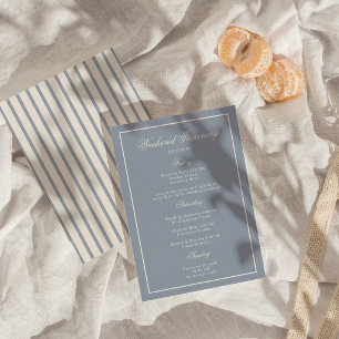 Carte d'itinéraire de mariage bleu poussiéreux Som