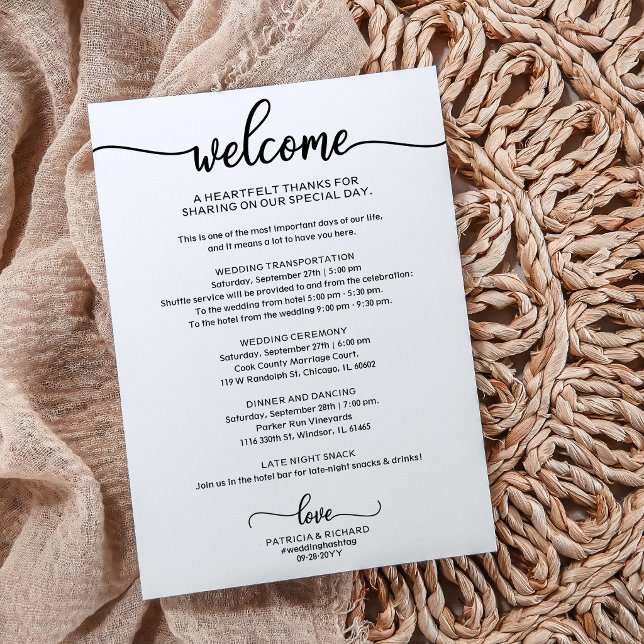 Carte d'itinéraire de mariage minimaliste moderne (Créateur téléchargé)