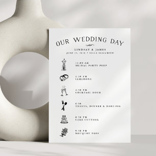 Carte d'itinéraire de mariage pour les participant