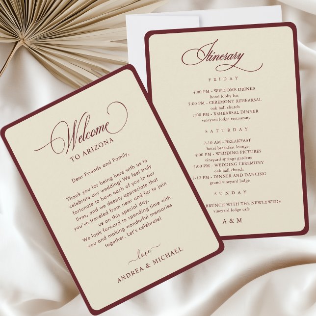 Carte d'itinéraire de mariage rétro avec bordure b (Créateur téléchargé)