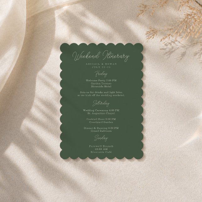 Carte d'itinéraire de week-end de mariage Forest G (Créateur téléchargé)