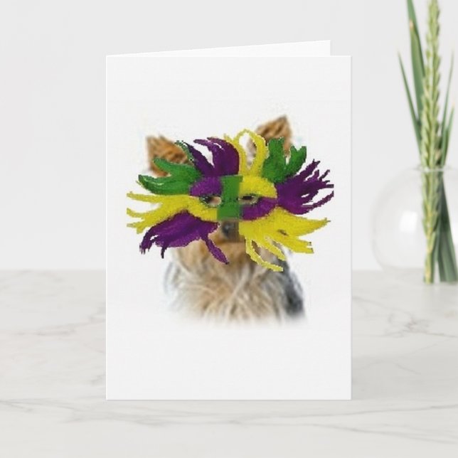 Carte Ditzy Dogs~Carte pour notes original~Yorkie (Devant)