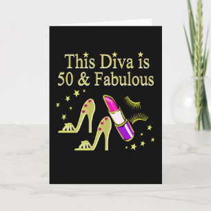 CARTE DIVA DESIGN DE 50E ANNIVERSAIRE