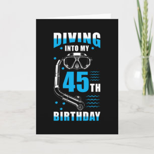 Carte Diver 45e anniversaire cadeau