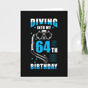 Carte Diver 64e cadeau d'anniversaire