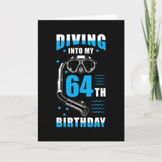 Carte Diver 64e cadeau d'anniversaire