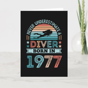 Carte Diver born 1977 50th Birthday Diving Gift Dive Fan
