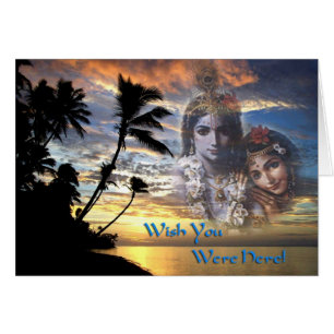 Carte divine de coucher du soleil de couples