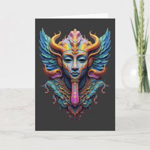 Carte Divinité ailée mystique