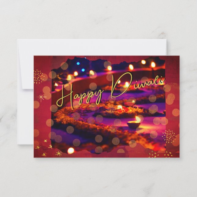 Carte Diwali élégante (Devant)