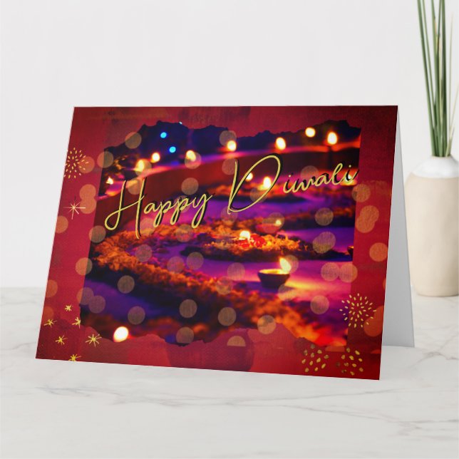 Carte Diwali élégante (Devant)