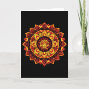 Carte Diwali Rangoli Mandala Lotus Méditation Yoga