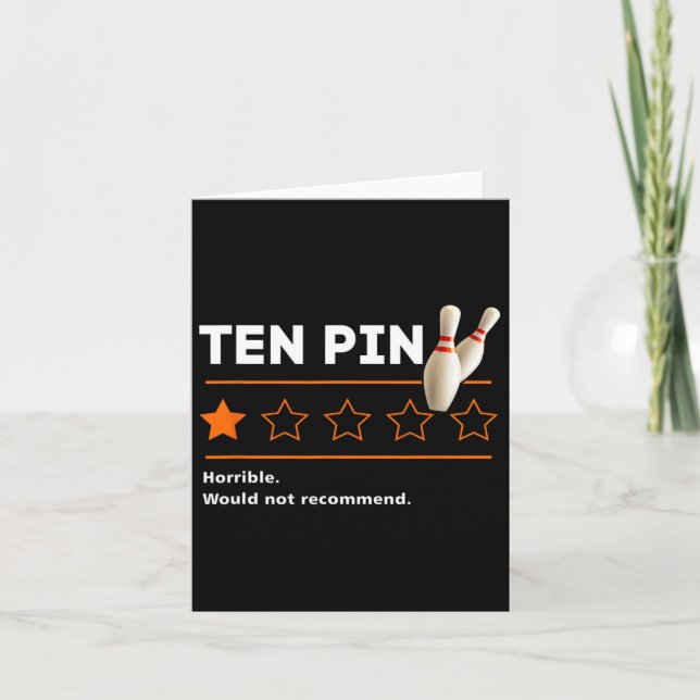 Carte Dix broches Un StarReview Horrible Ne Recommandera (Devant)