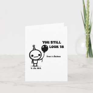 Carte Dix-huit Doodle Anniversaire Fête