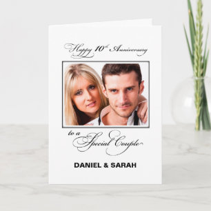 Carte Dixième anniversaire de mariage nom personnalisé e