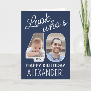 Carte DIY Couleurs • Regardez qui a 40 ans Joyeux Annive