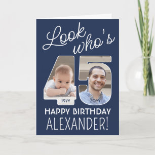 Carte DIY Couleurs • Regardez qui a 45 ans Joyeux Annive