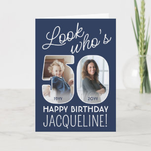 Carte DIY Couleurs • Regardez qui a 50 ans Joyeux Annive
