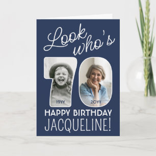 Carte DIY Couleurs • Regardez qui a 70 ans Joyeux Annive