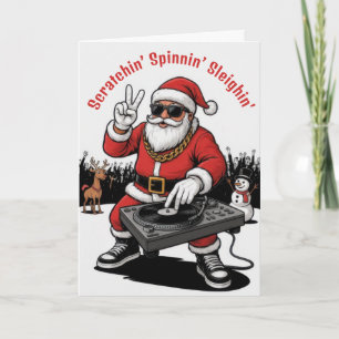 Carte DJ Santa Noël