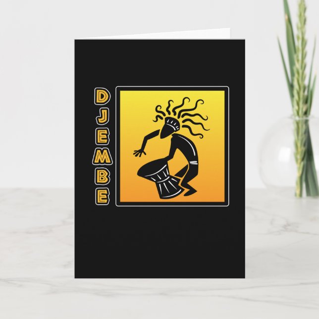 Carte Djembe Drum African Bongo Congas Music (Devant)