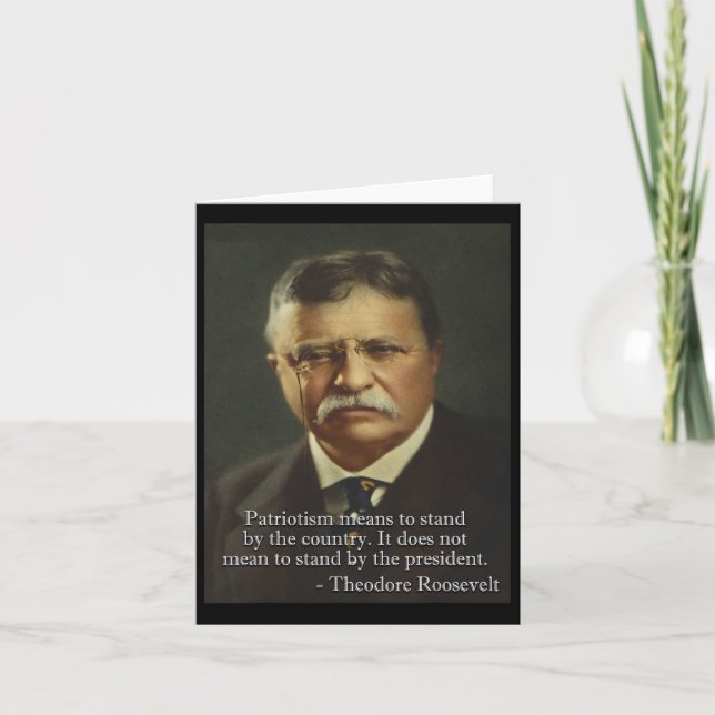 Carte Dny Dank Mème Designs Theodore ' Roosevelt Mème (Devant)