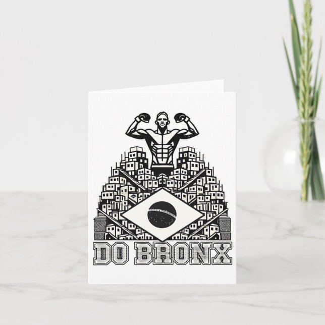 Carte Do Bronx Favela Mixed martial art Bjj Kickboxing M (Devant)