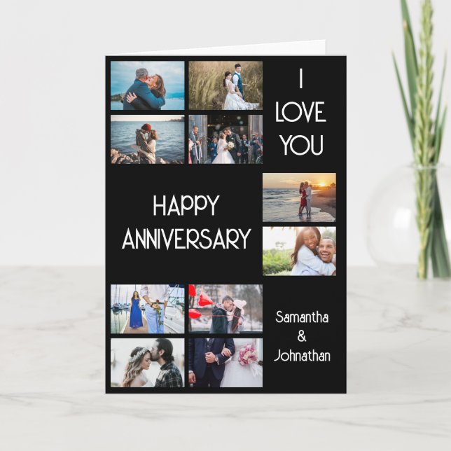 Carte do-it-yourself 10 photo anniversaire mariage simpl (Devant)