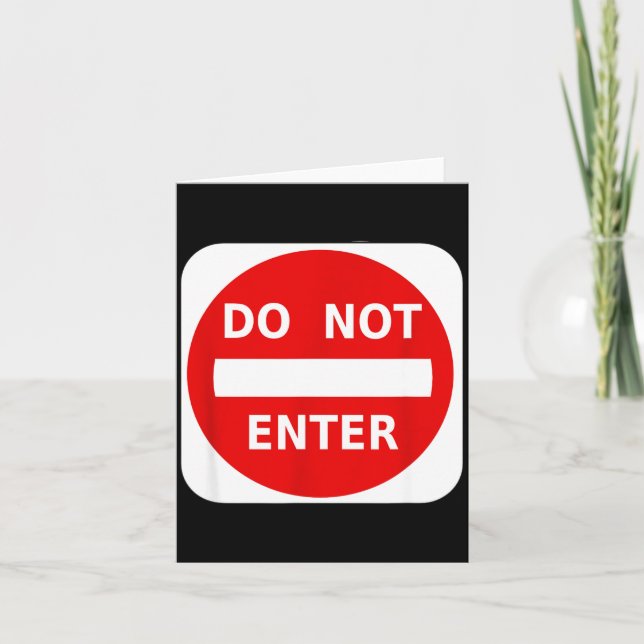 Carte Do Not Enter Street Traffic Sign S  (Devant)