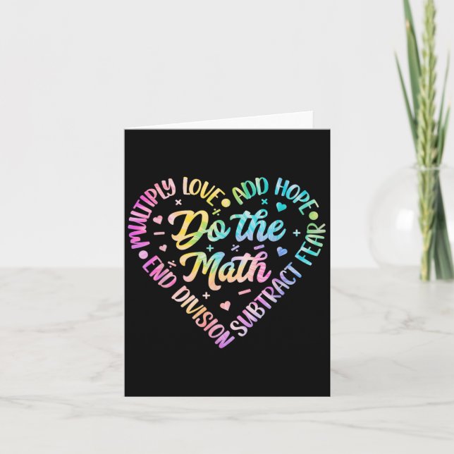 Carte Do The Math Multiply Love Add Hope Math Teacher Ti (Devant)