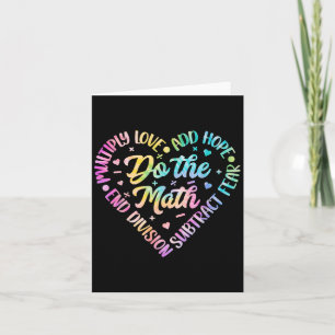 Carte Do The Math Multiply Love Add Hope Math Teacher Ti
