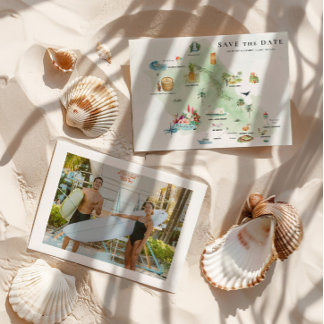 Carte d'Oahu Hawaï Enregistrez la date