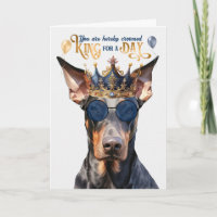 Doberman Chien King pour une journée d'anniversair