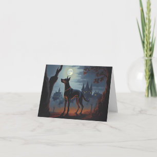 Carte Doberman Halloween Épouvantable