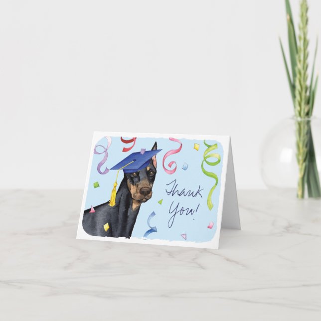 Carte Doberman Pinscher Graduate (Devant)