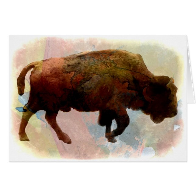 Carte d'occasion Native American Buffalo (Devant Horizontal)