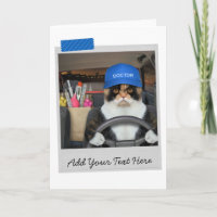 Docteur Calico Cat Funny Card
