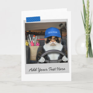 Carte Docteur Calico Cat Funny Card