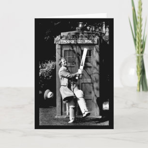 Carte Doctor Who Peter Davison Cricket Tardis 1981 réser