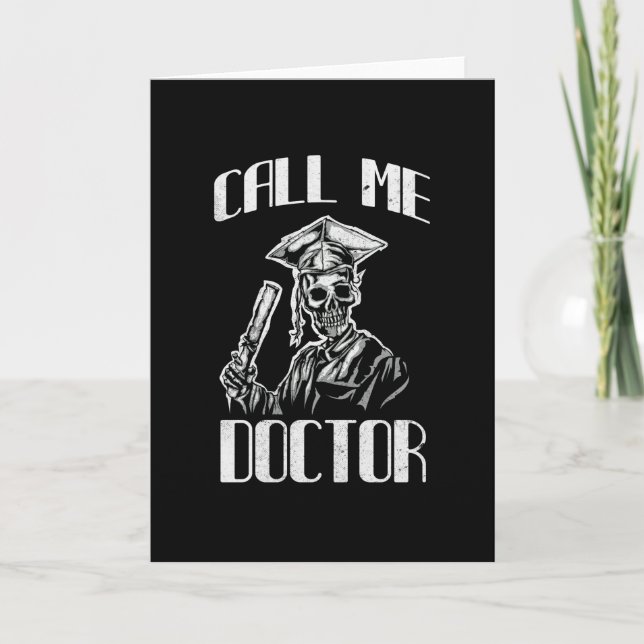 Carte Doctorat Cadeau Mortarboard Drôle Docteur (Devant)