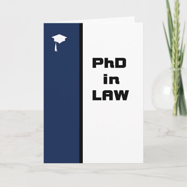 Carte Doctorat en droit Félicitations Card (Devant)
