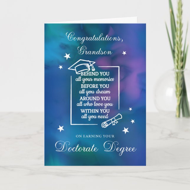 Carte Doctorat Grandson DIP Félicitations (Devant)